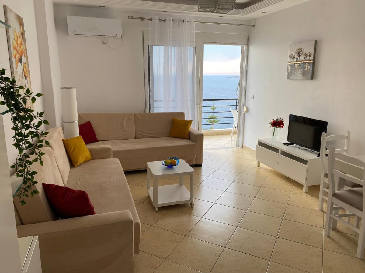 Apartment With Huge Sea View Balcony Saranda Kültér fotó